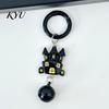 Backpack Accessories Halloween Cartoon Bat Keychain with Bell, Winged Ghost Castle Bag Charm, Backpacks Handbags Decoration Accessory, Party