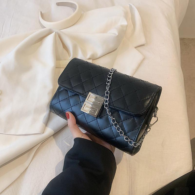 2023 Summer New Street Style Pu Shoulder Bag Fashion Minimalist Crossbody Bag чёрный