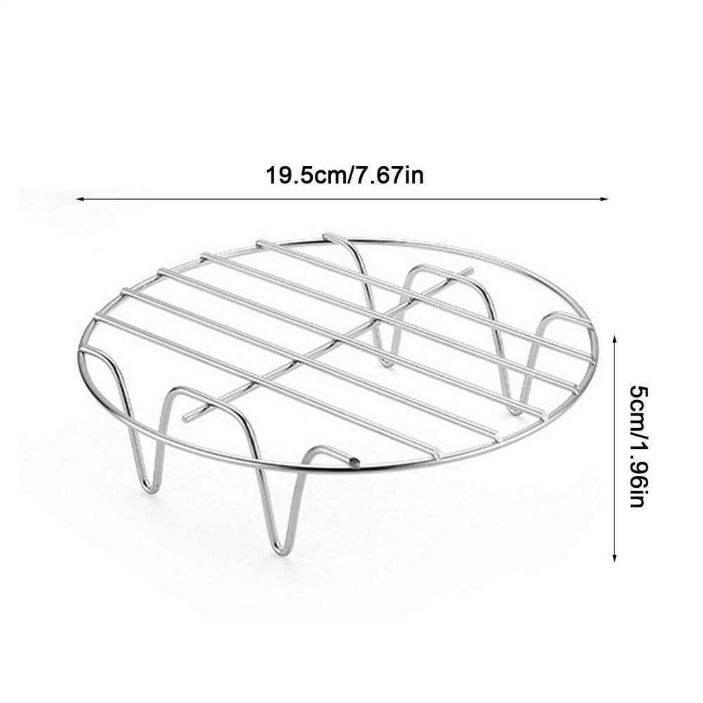 Stainless Steel Round Cooking Rack 6/7/8 Inches Oven & Air Fryer Rack For Even Cooking, Dishwasher Safe For Pizza, Chicken