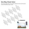 10 Pcs 1 Way Check Valve Translucent Water Stop Hose Check Valve with Spring for Chemical Industry