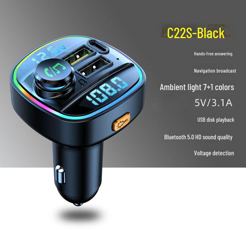 

Цифровий дисплей PD20W Швидка зарядка Bluetooth Автомобільний FM-передавач та MP3-плеєр