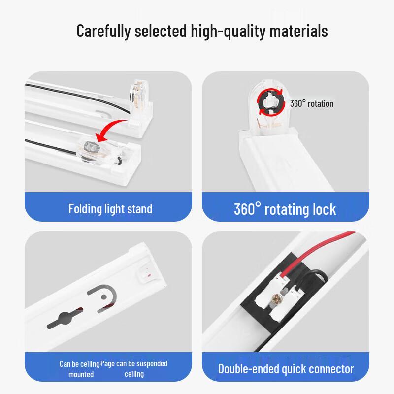 BULL T8 LED Double Tube Fixture with 2x16W Tubes and Cover