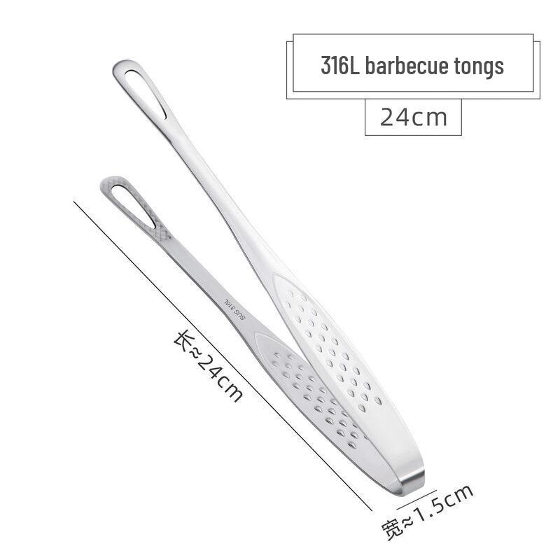 Yicheng 316L Stainless Steel Korean BBQ Food Tongs