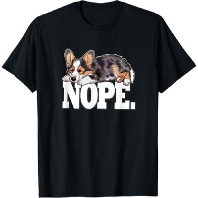 Lustiges Schlafendes NEIN Blue Merle Corgi Welpen-Liebhaber T-Shirt