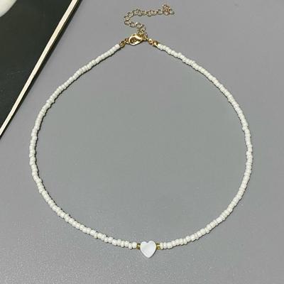 Barevný náhrdelník choker z rokajlových korálků pro dívku Jaro Léto Nový design Srdce Lásky Límec Šperky Velkoobchod Dropshipping KTJ