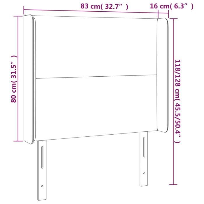 VidaXL Tête de Lit à LED Meuble de Chambre à Coucher Accessoire de Lit Simple Tête de Cadre de Lit Intérieur Blanc 3123841