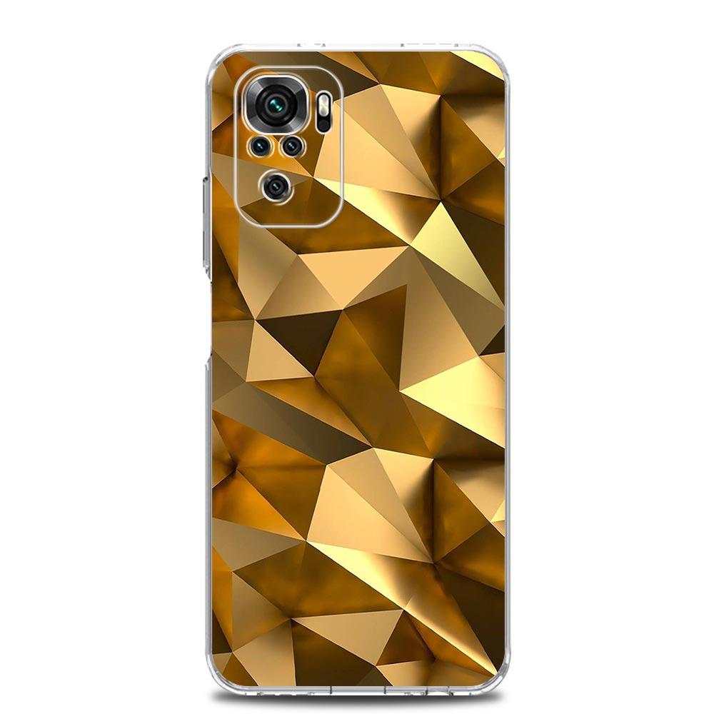 Handyhülle für Xiaomi Redmi Note 15 14 13 12 4G 10 11 Pro Plus 5G 14C 13C 12C 10C Klare Weiche TPU Hülle Gold Kunst
