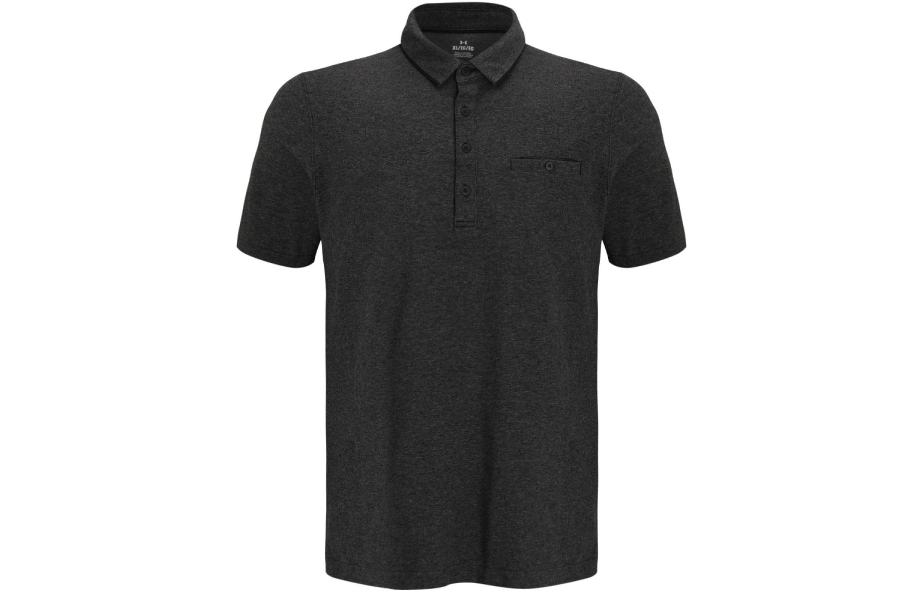 Under Armour Polo Shirts Men s Black Polo Collar Moderate Straight Fit 1377363-001 S