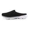 2025 Korean version of large size casual shoes half tray men's shoes single shoes men's flat sole one pedal sandals mesh half drag