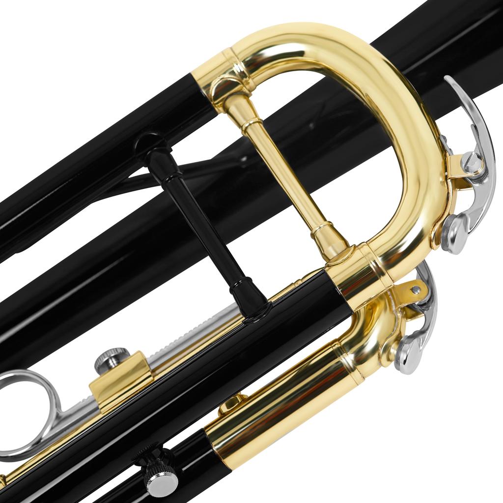 M MBAT Bb Brass Trumpet Standard Trumpet Set High-Quality Professional Brass Muscial Instrument with Case Mouthpiece Gloves