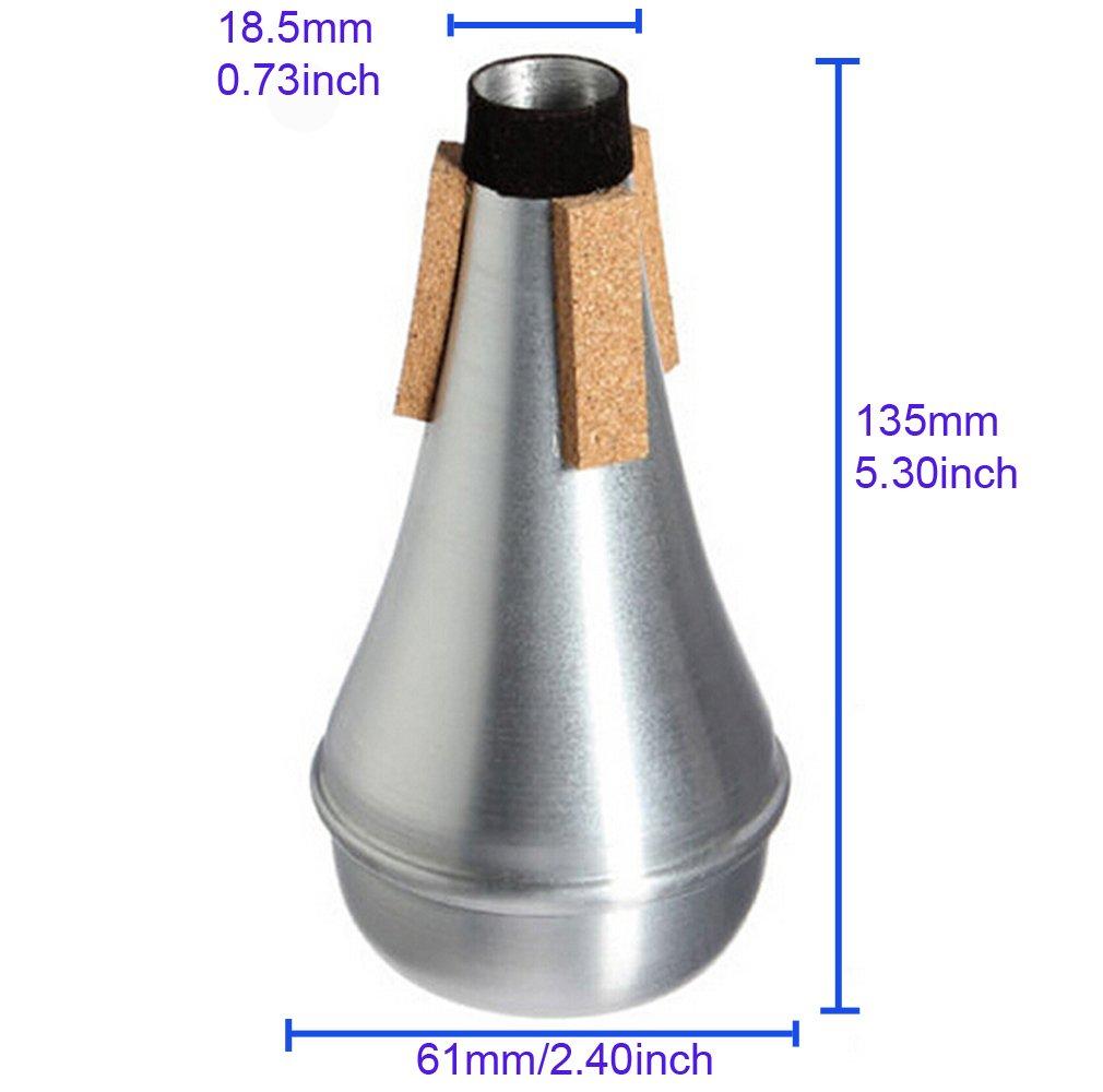 Trumpet Mute,Lightweight Aluminum Mini Trumpet Practice Mute Silencer for Jazz,Beginners and Students