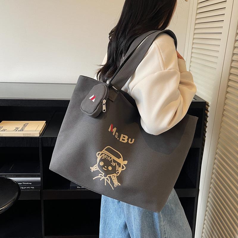 Trendy Women's Cute Cartoon Underarm Tote: Versatile Handbag for Casual Commuting & Mommy Needs
