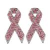 Pink Ribbon Alloy Brooch: Minimalist Women's Welfare Accessory