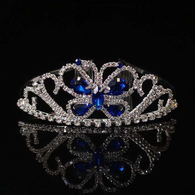 New Colorful Crystal Crown Wedding Bridal Women 'S Hair Accessories For Girls Birthday Fashion Headdress Bride Tiara Clip