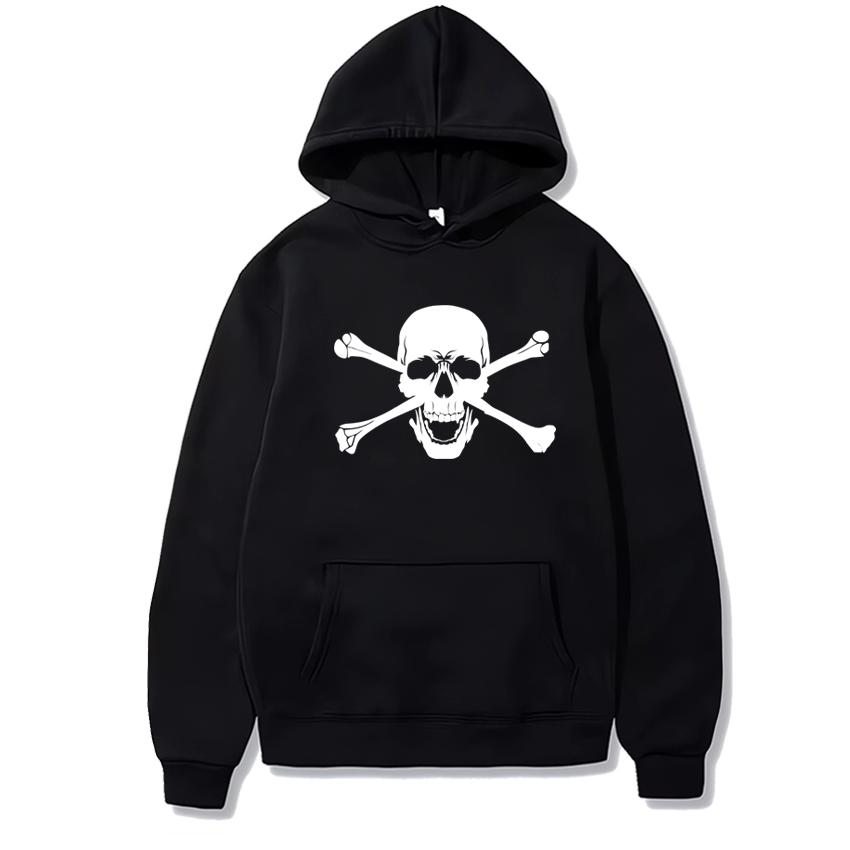 

2025 Rock Skull Halloween Graphics printed streetwear Hoodie Men women vintage punk Sweatshirt Unisex Casual Fleece pullovers 3XL