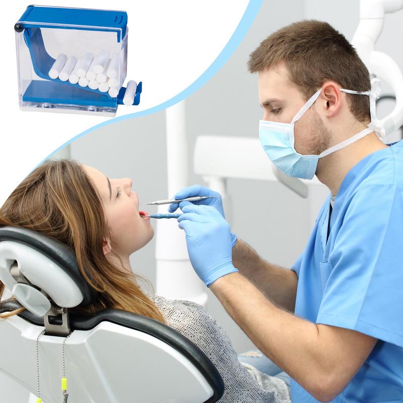 Dental Cotton Roll Dispenser Holder Press Type Box Dentist Supplies Material Storage Box Dentistry Organizer Accessories