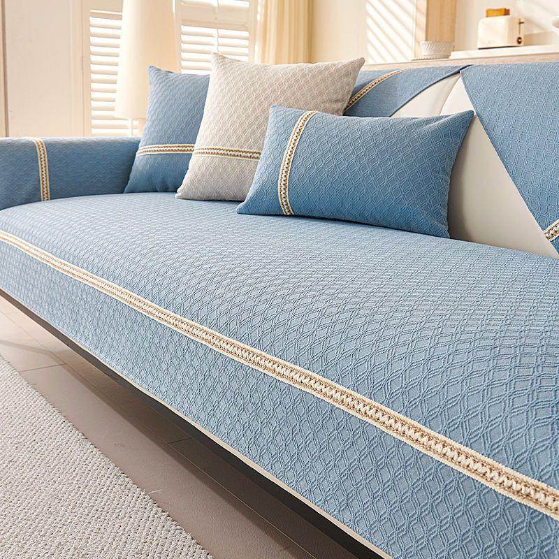 Chenille Kratzfest Maschinenwaschbar Rutschfest Creme Sofakissenbezug - Ganzjahres, High-End, Maßgefertigt