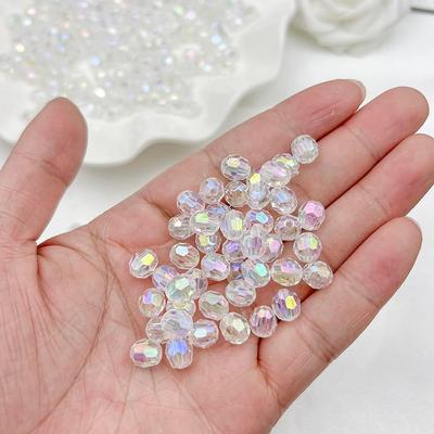 Mărgele de Cristal Fațetat Acrilic Transparente Mărgele Spacer Libere pentru Artizanat pentru Brățară DIY Colier Confecționare Bijuterii Decorațiuni pentru Genți