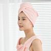 Coral Fleece Hair Towel for Women Low Shedding Absorbent Quick Dry Shower Cap Hair Wrap Bath Home Use