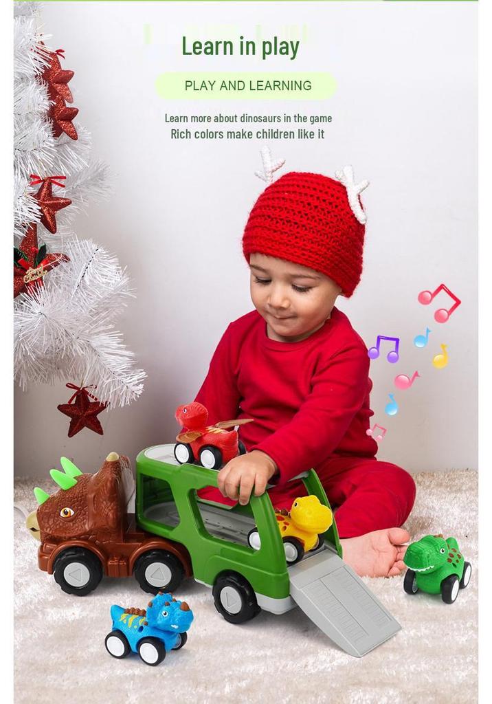 Foldable Dinosaur Track Car Toy for Kids - Fun & Educational