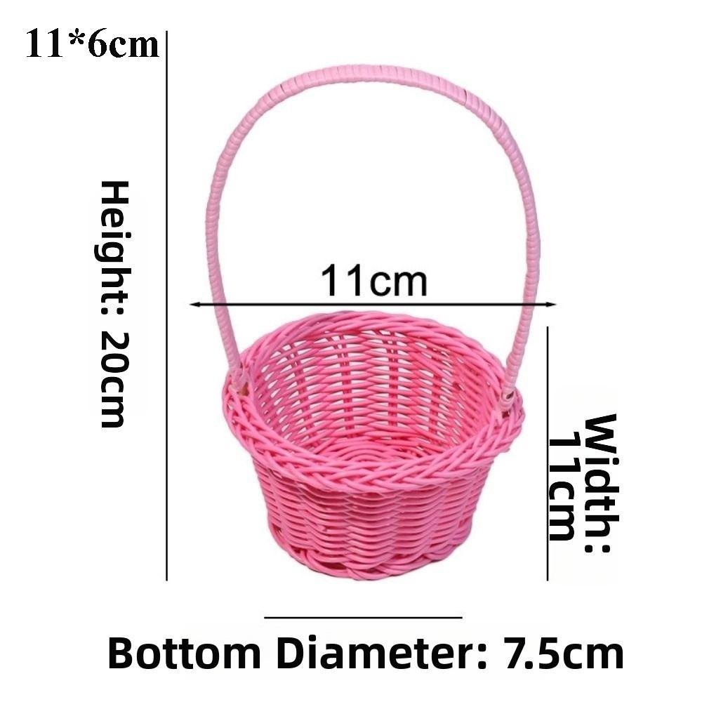 Beautiful Handmade Flower Storage Basket Hand-Woven Round Shape Storage Baskets Shopping Storage Hamper Basket