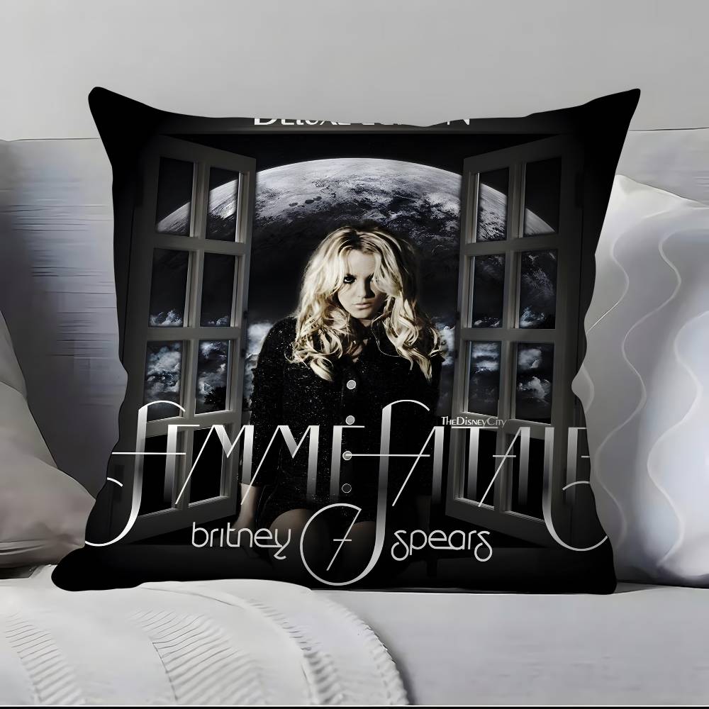 

Singer B-Britney SpearsS Pillow Case Pillowcase Soft Skin Friendly & Comfortable with a Hidden Zipper 12x12Inch