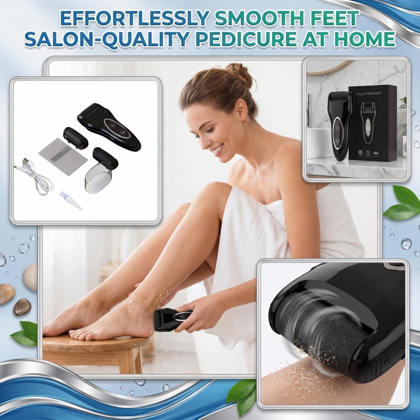 Rechargeable Electric Foot Exfoliator And Pedicure Tool One Size чёрный