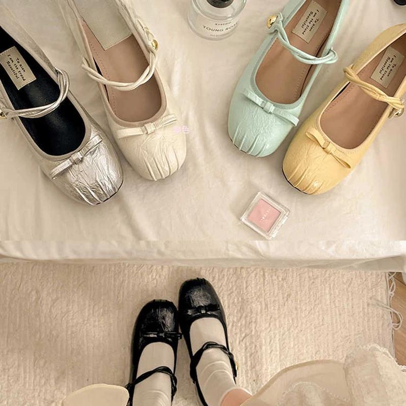Candy Color Women Mary Jane Shoes Fashion Shallow Butterfly-knot Shoes Ladies Elegant Dress Internal Elevation Shoes