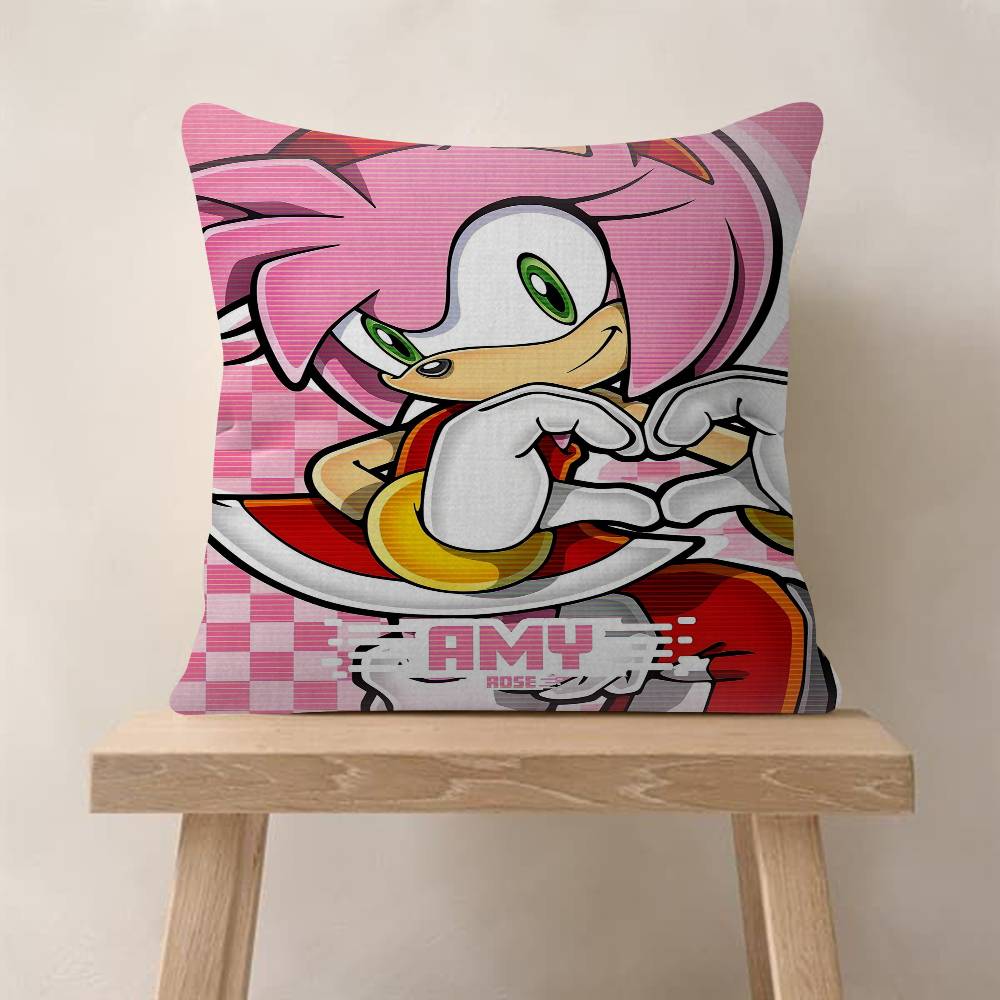 PC Classic Anime SSonic Characters Pillow Cushion Cover Pillowcase Living Room Sofa Home Decor Customized