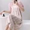 French Women's Nightdress, Summer Short-sleeve Cotton Silk, Loose Plus-size Size, Suitable for Outdoor Wear, Loungewear Set, Summer Pajamas, Vintage