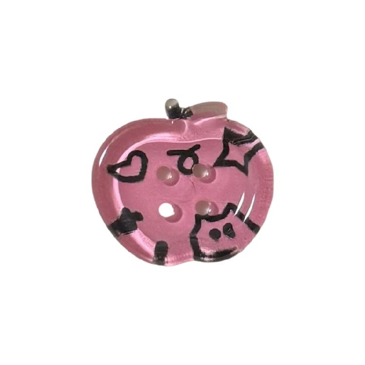 10 Stück Fruchtform Bastelknopf 20MM Acrylkopf 4-Loch Nähknopf für Kleidung Nähen Basteln Stricken Dekoration