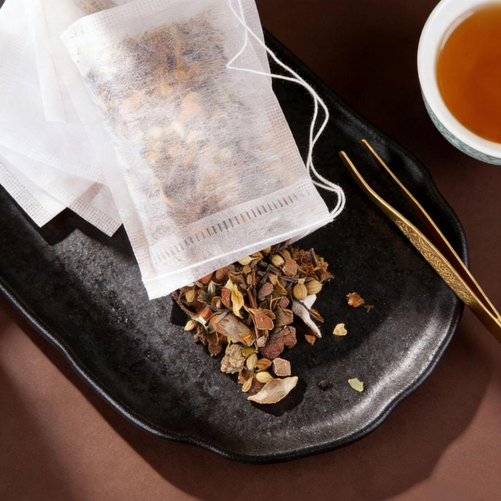 Biodegradable Corn Fiber Drawstring Tea Bag Filter - Food Grade Flower Tea Bag