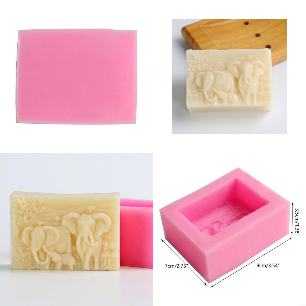 

Elephant Family Soap Mold Handmade Silicone Mould Bar Art Craft Molds for DIY Soap Making Lotion Bar Baby Shower Scent X3UC China Mainland