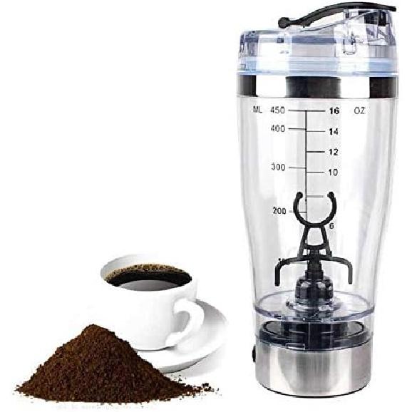 Electric Protein Shaker Mixing Bottle 450ml Portable Automatic Vortex Mixer Cup Leakproof Protein Mix Bottle, Usb Charging(Build-in Battery)