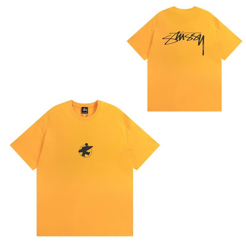 Pánské tričko s krátkým rukávem Volný střih Kulatý výstřih Potisk písmen Neformální Street Style Top pro páry
