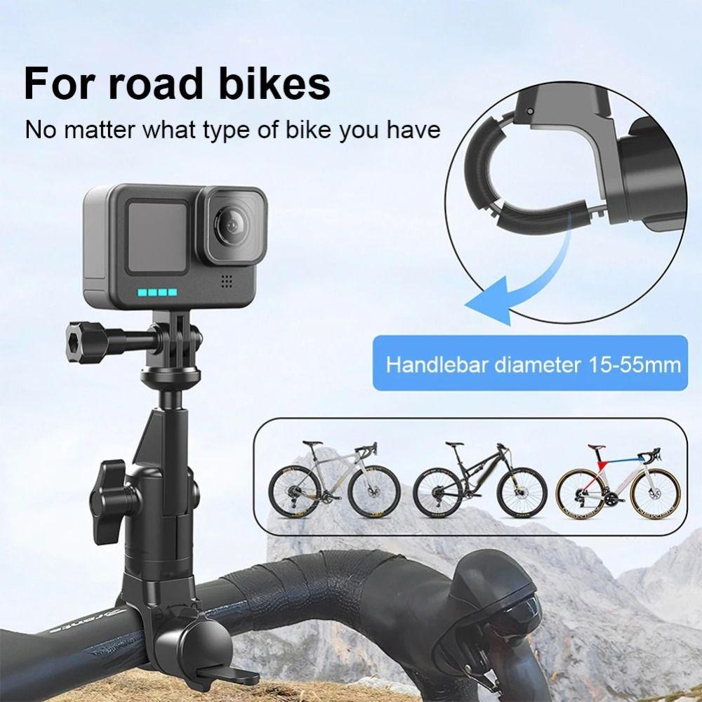 360 Rotating Camera Mount Adjustable Quick Release Action Camera Holder Universal Handlebar Mount Brackets Motorcycle