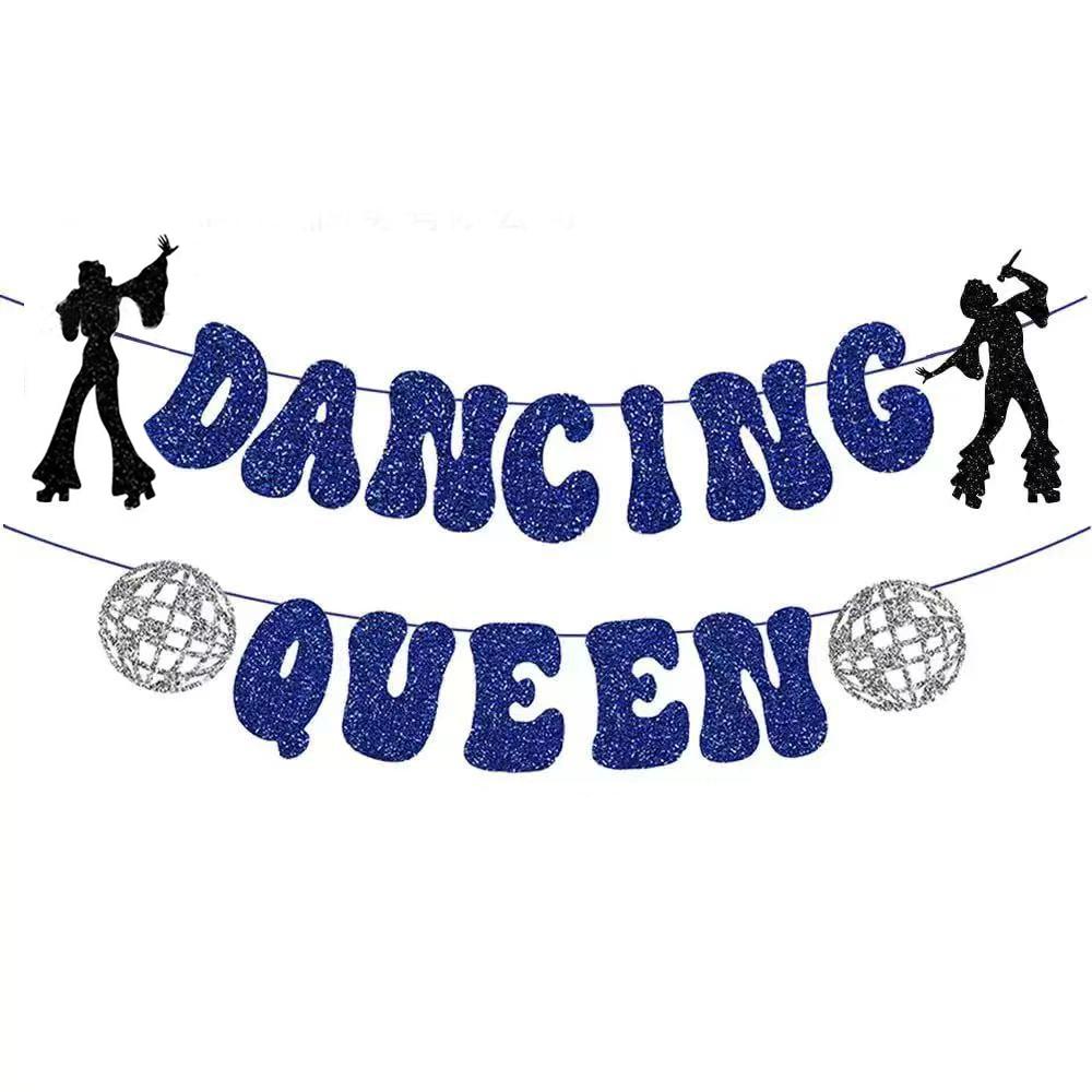 

Баннер Runtow Glitter Dancing Queen , Флаг с диско-шаром , Декор для девичника, свадьбы, дня рождения, свадебного душа