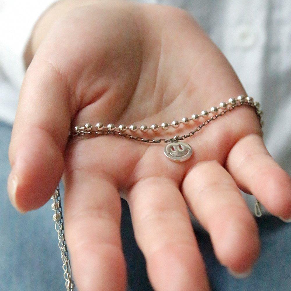 J.Lauren 925 Silver 3mm Silver Ball Chain Bracelet B0958