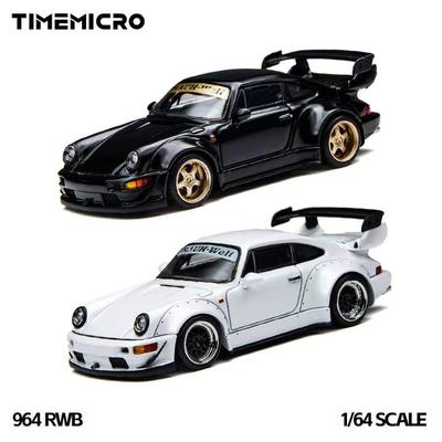 TimeMicro 1:64 RWB 964 Litý hliník Simulace Statická slitina Model auta, Sváteční dárek pro kluky, Sběratelský předmět pro dospělé.