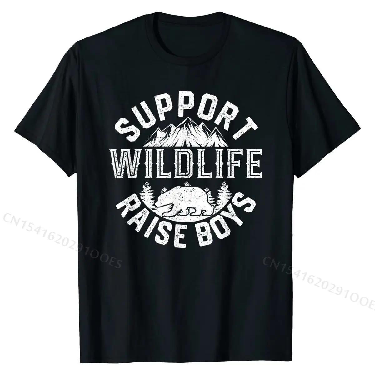 

Support Wildlife Raise Boys Womens Shirt Funny Mothers Day T-Shirt Top T-shirts Normal Popular Cotton Tops T Shirt Funny for Men XL