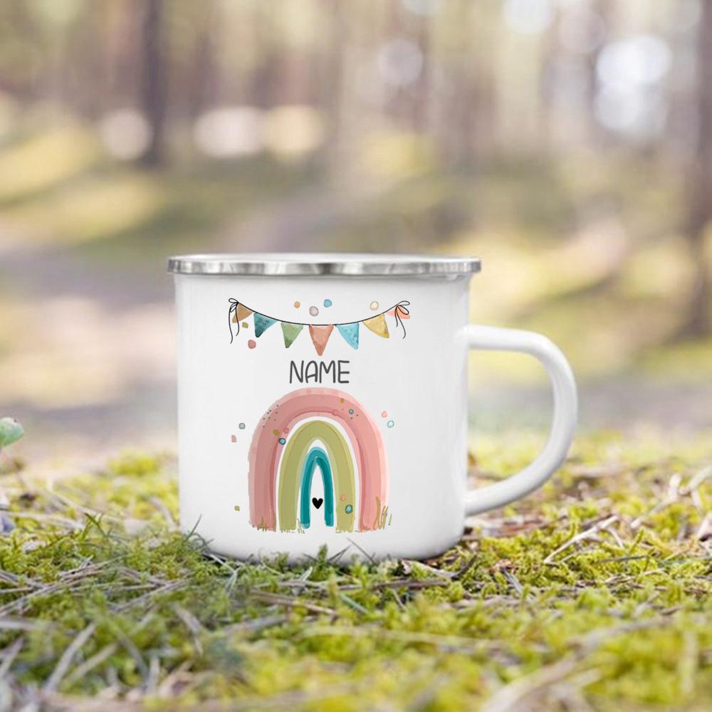Personalized Mug for Kids Hot Chocolate Custom Animal with Name Mug for Boys Girls Handle Cup Birthday Party Favors Child's Gift