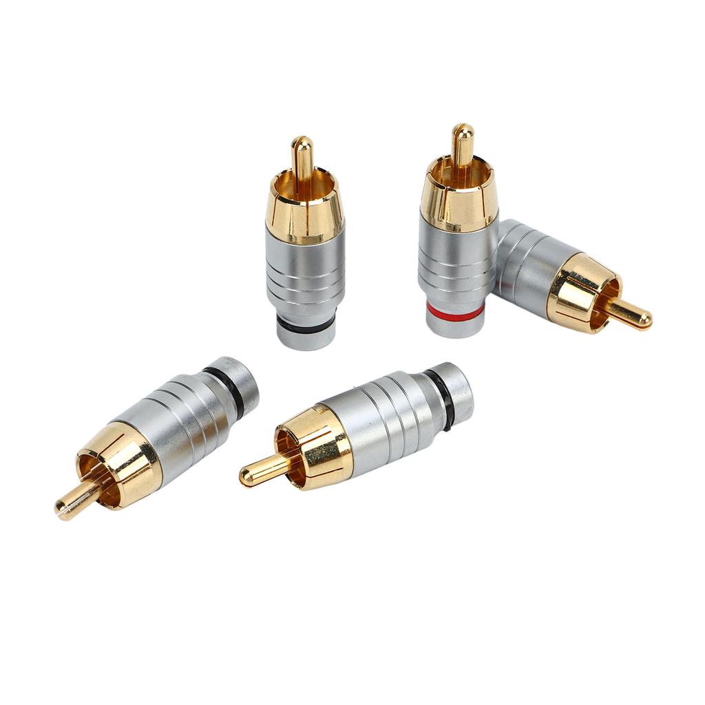 5pcs RCA Connector Universal Metal Soldering Audio Video Cable Connector Speaker Plug