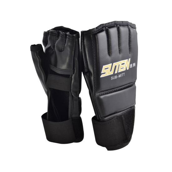 1 Pair MMA Muay Thai Sparring Boxing Half Finger Mitts Training Punching Gloves