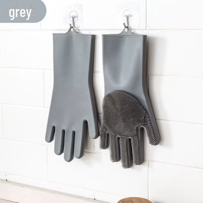 Multifunctional Silicone Dishwashing Gloves - Waterproof, Durable, Magic Cleaning Gloves
