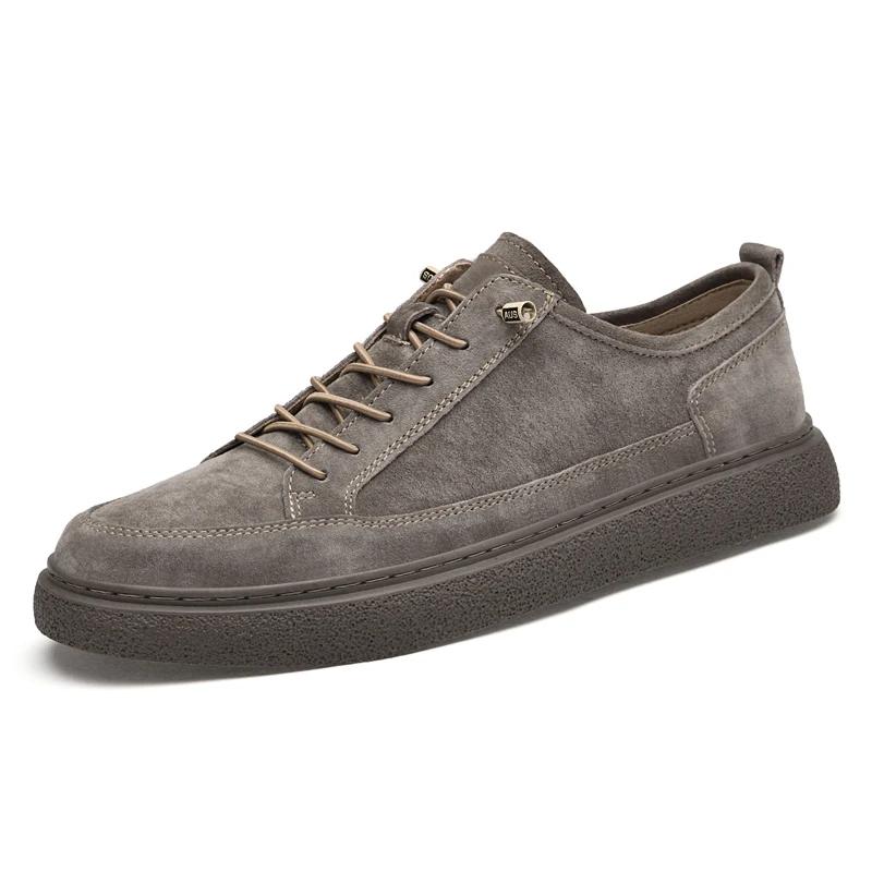 Suede Leather Business Formal Shoes Cow Leather Soft Men Sneakers Mens Outdoor Casual Shoes New British Style Male Oxford Shoes