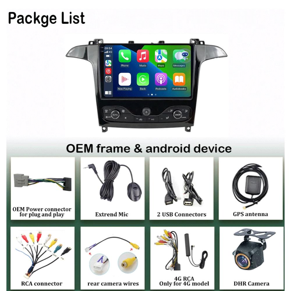 Android 14 Video Player For Ford S Max S-MAX 2006 - 2015 For Ford Galaxy 2014 Car Radio Car Multimedia GPS Radio Navigation DVD