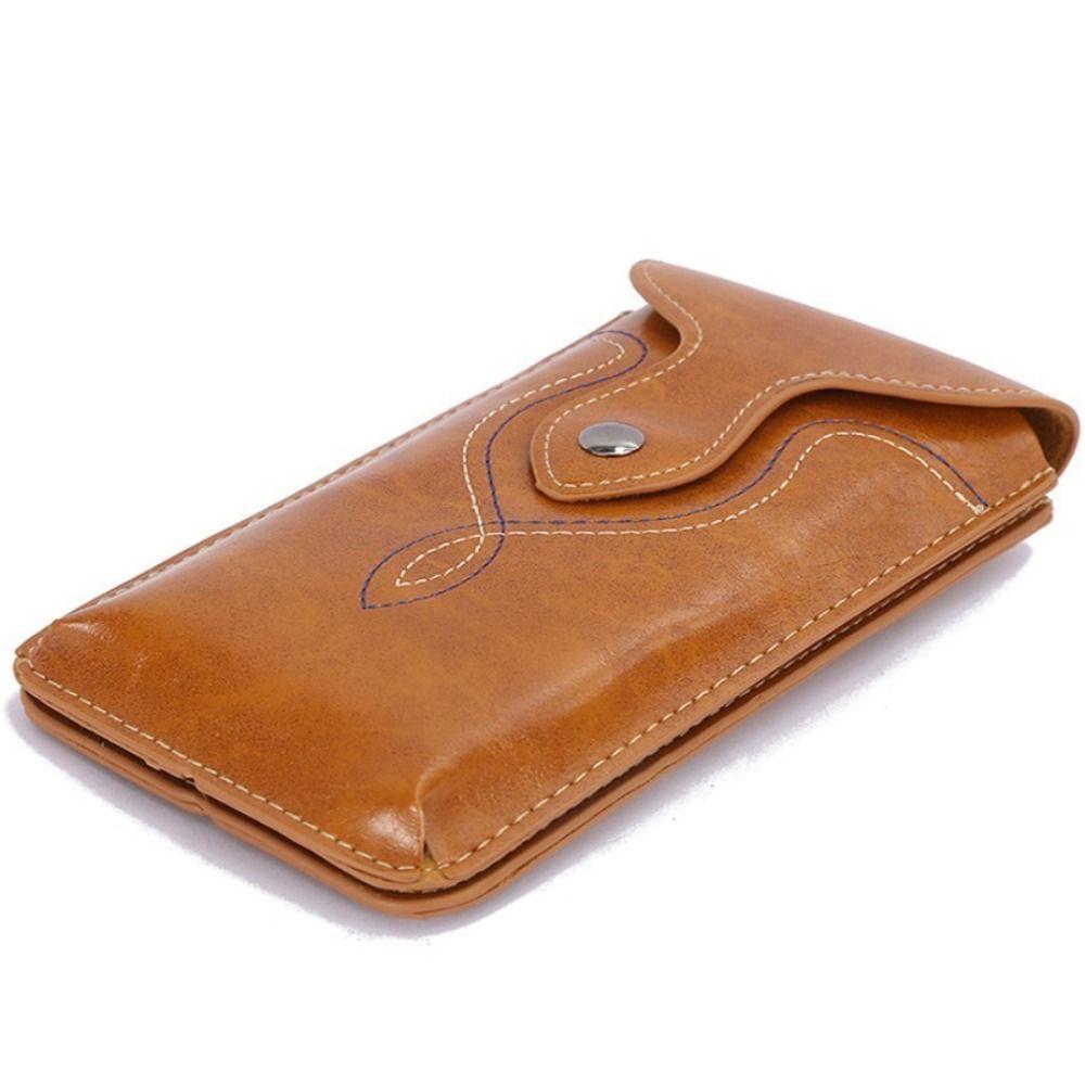 Bum Bag Outdoor Wallet Pouch Waist Pack Leather Phone Case Phone Belt Hanging Pouch Phone Waist Bag