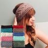 סרטי ראש רחבים לנשים בכבלים סרוגים חמים טורבן עטיפת ראש עבה שמנמן מחמם אוזניים רך מתיחה סרוגה סרטי שיער בנדנות אביזרי שיער