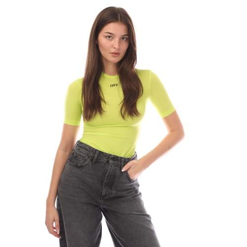 Off White Womens/Ladies Off Stamp Sec Skin Crew Neck T-Shirt