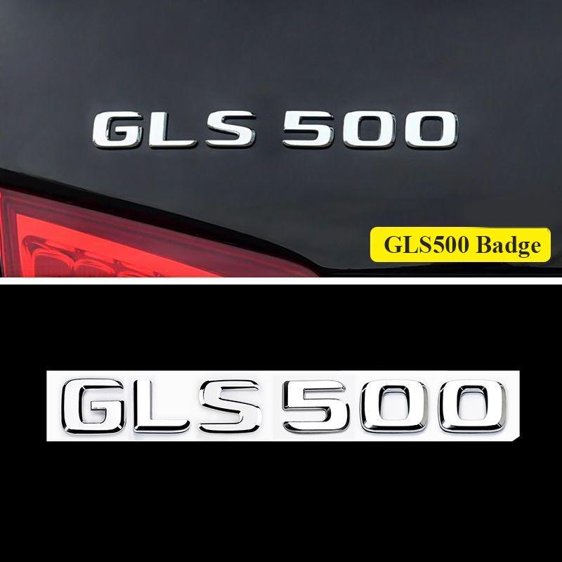 ABS 3D Chrome Letters For Car Emblem Logo Stickers Mercedes Benz GLS 63 AMG 400 450 500 550 580 X167 X166 Accessories QT1